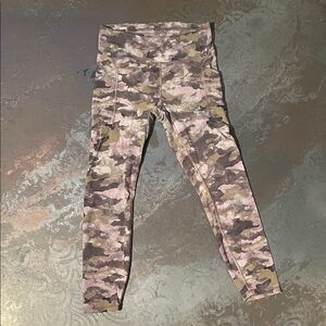 lululemon athletica Camouflage Leggings - Green and Brown